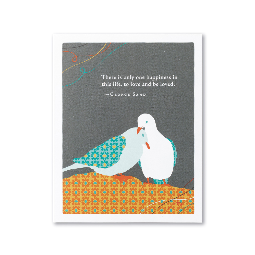 There Is Only One Happiness Birds Anniversary Card Compendium Cards - Love - Anniversary