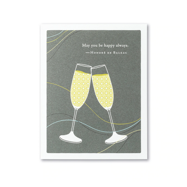 May You Be Happy Always Couple Congratulations Card Compendium Cards - Love - Wedding