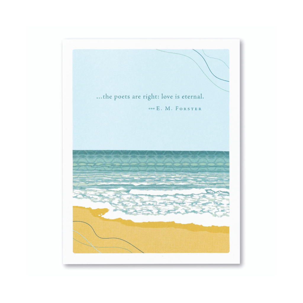 The Poets Are Right Beach Sympathy Card Compendium Cards - Sympathy
