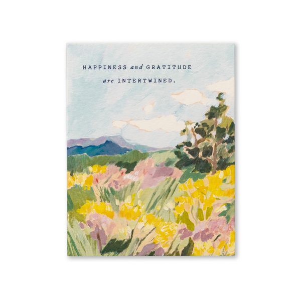 Happiness And Gratitude Are Intertwined Thank You Card Compendium Cards - Thank You