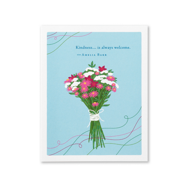 Kindness Is Always Welcome Bouquet Thank You Card Compendium Cards - Thank You