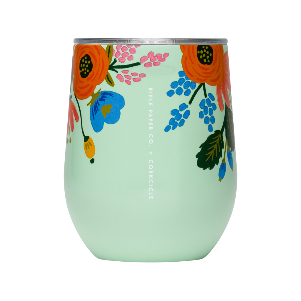 Corkcicle Stemless - Rifle Paper Co. - Mint Lively Floral - 12oz. Corkcicle Home - Mugs & Glasses - Reusable