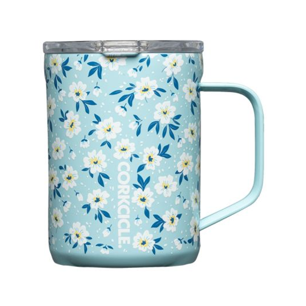 Mug 16oz Corkcicle - Ditsy Floral Collection - Blue Corkcicle Home - Mugs & Glasses - Reusable