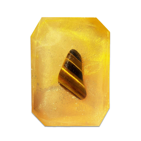 Attracting Wealth Tiger's Eye Crystal Infused Bar Soap Crystal Bar Soap Home - Bath & Body - Soap