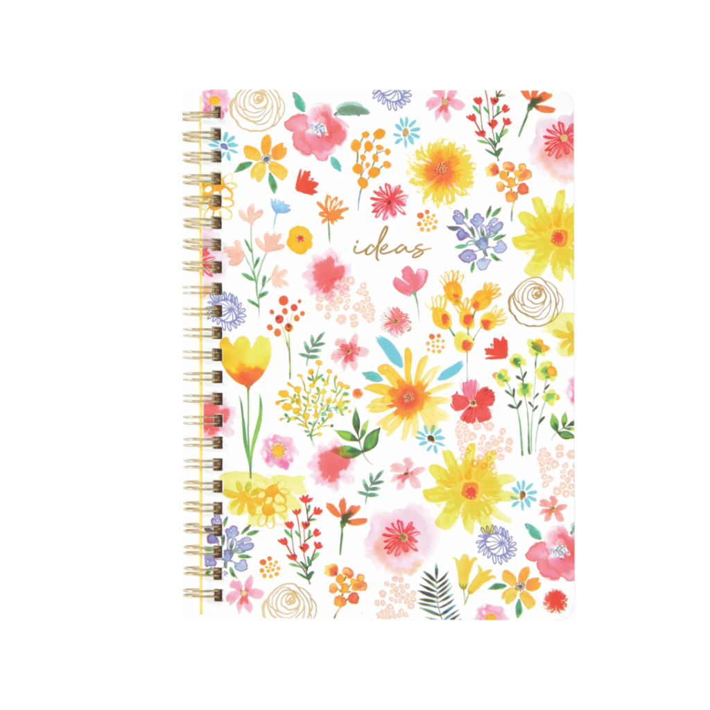 DES SPIRAL NOTEBOOK FLORAL SPLASH Design Design Books - Blank Notebooks & Journals