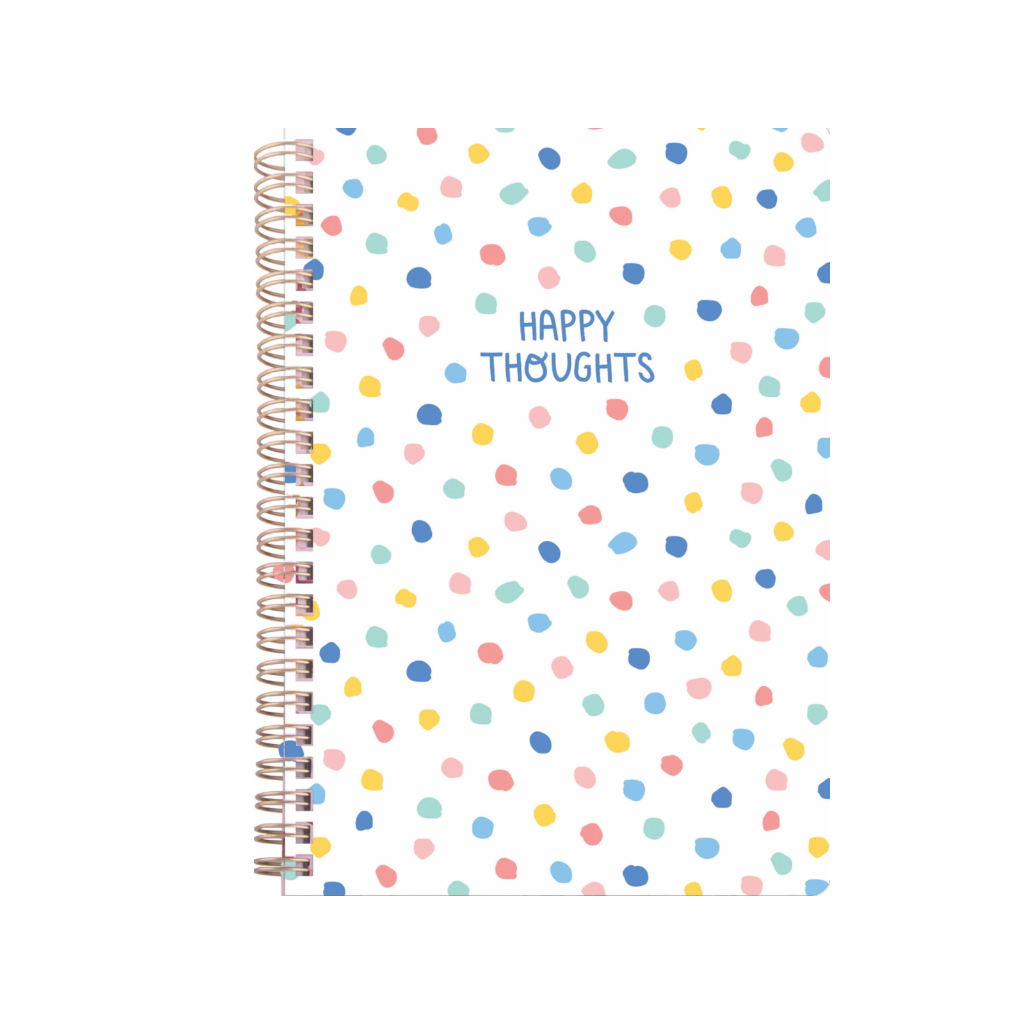 DES SPIRAL NOTEBOOK HAPPY STRIPES AND DOTS Design Design Books - Blank Notebooks & Journals