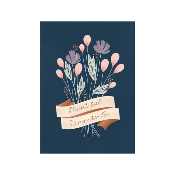 Sophisticated Florals Baby Card Design Design Cards - Baby