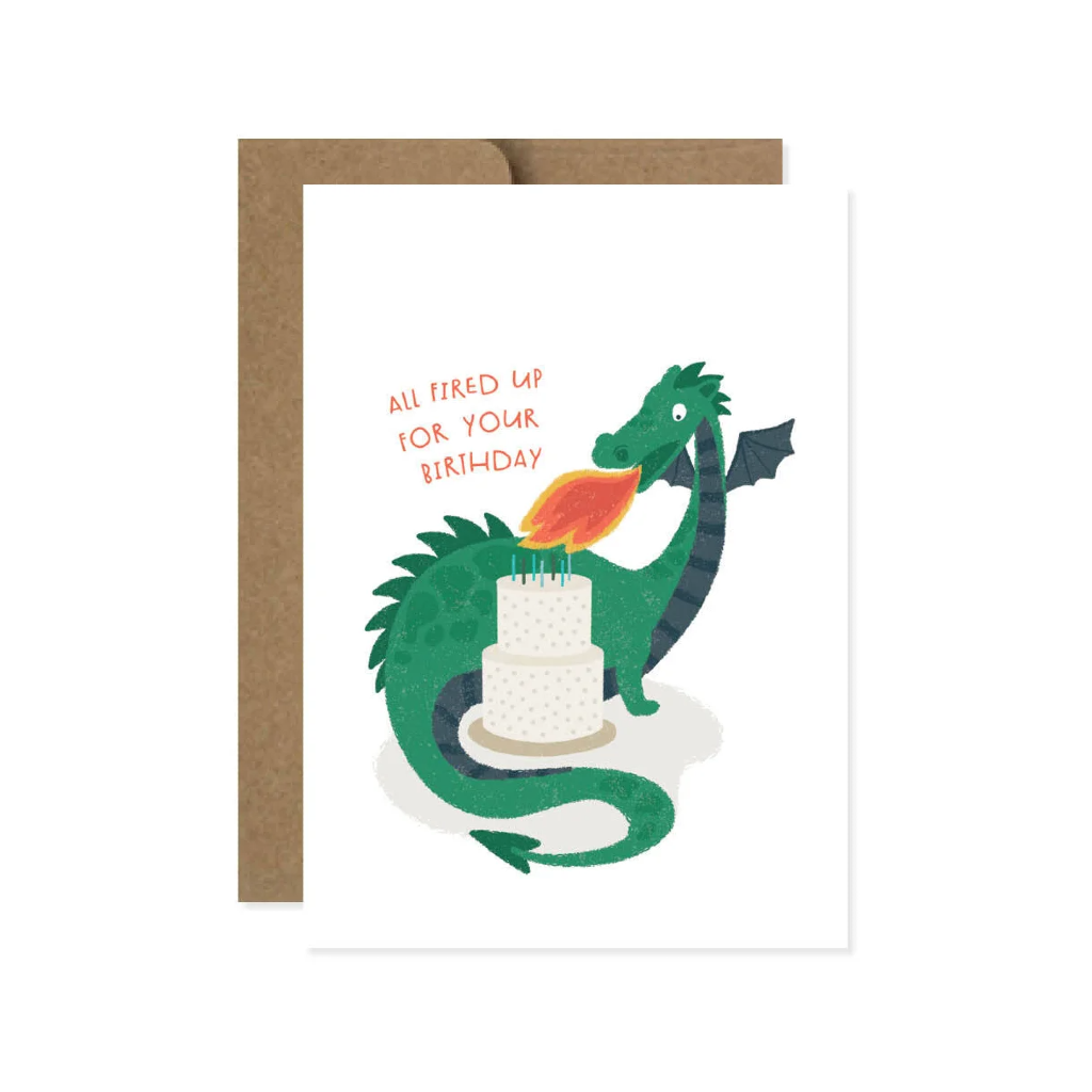 All Fired Up Dragon Birthday Card Design Design Cards - Birthday