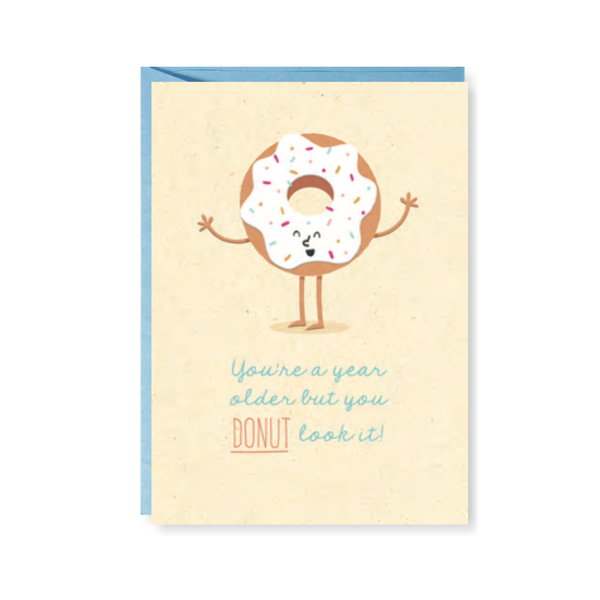 Another Year Older Donut Birthday Card Design Design Cards - Birthday