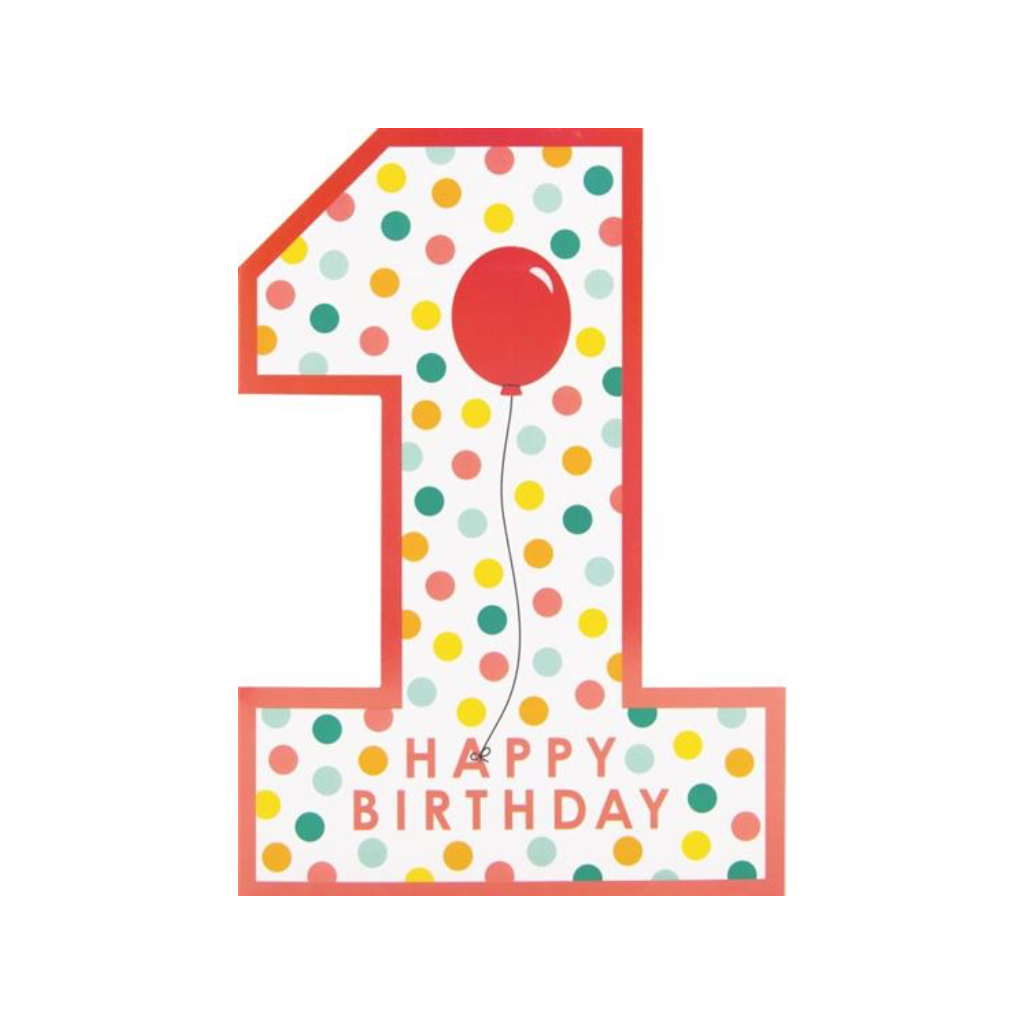 Number 1 First Birthday Card Design Design Cards - Birthday