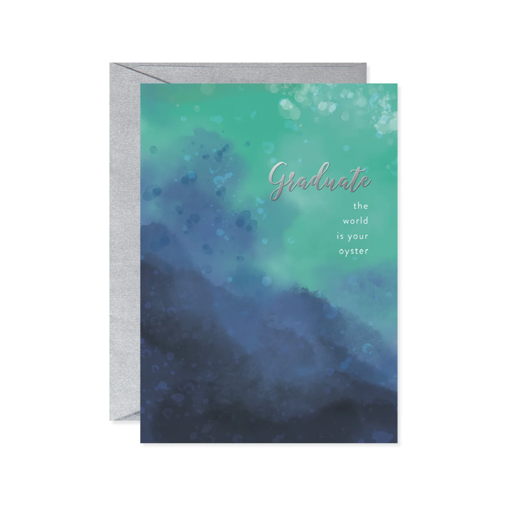 World is Yours Oyster Artistic Graduation Card Design Design Cards - Graduation