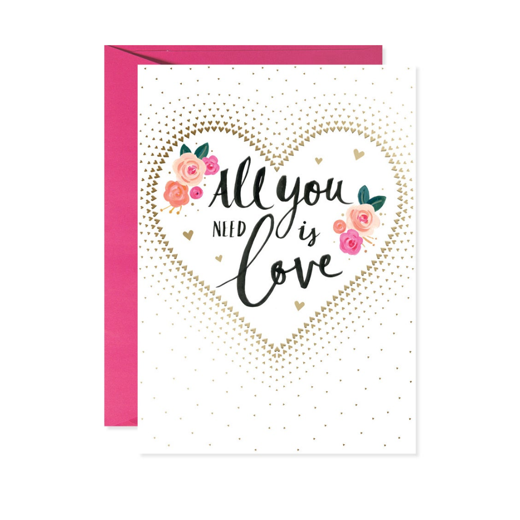 All You Need Is Love Valentine's Day Card Design Design Cards - Holiday - Valentine's Day