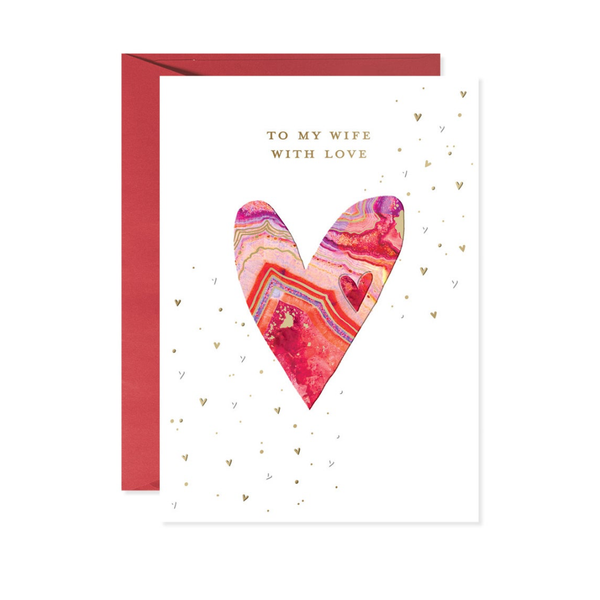 Geode Heart Wife Valentine's Day Card Design Design Cards - Holiday - Valentine's Day