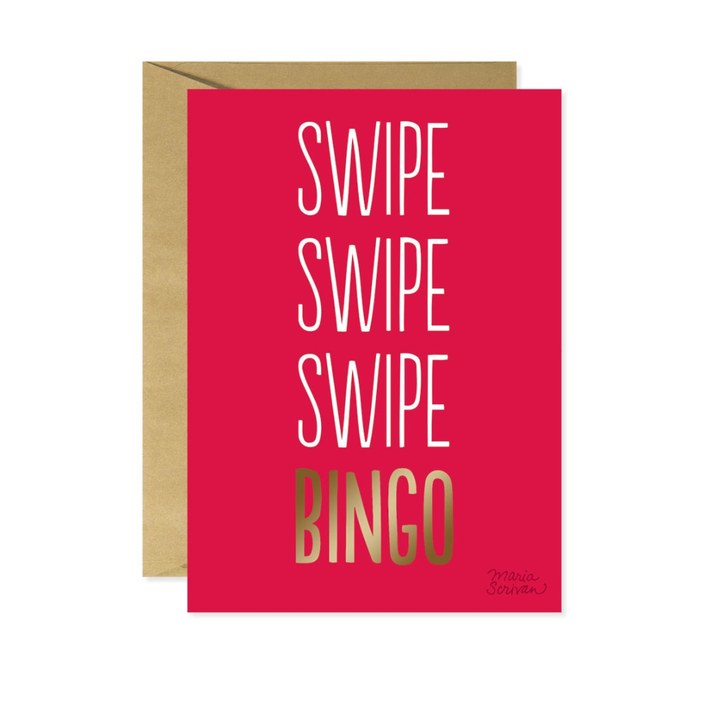 Swipe Swipe Swipe Bingo Valentine's Day Card Design Design Cards - Holiday - Valentine's Day