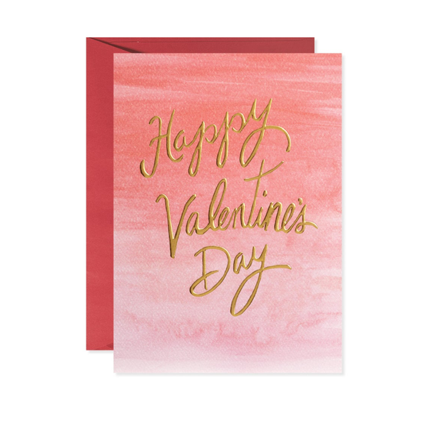 Watercolor Happy Valentine's Day Card Design Design Cards - Holiday - Valentine's Day