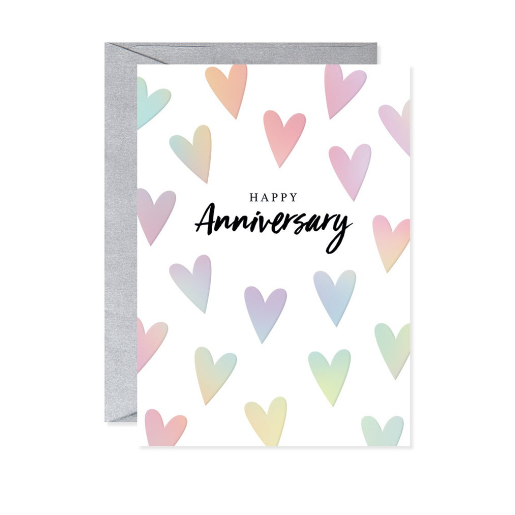 Holo Hearts Anniversary Card Design Design Cards - Love - Anniversary