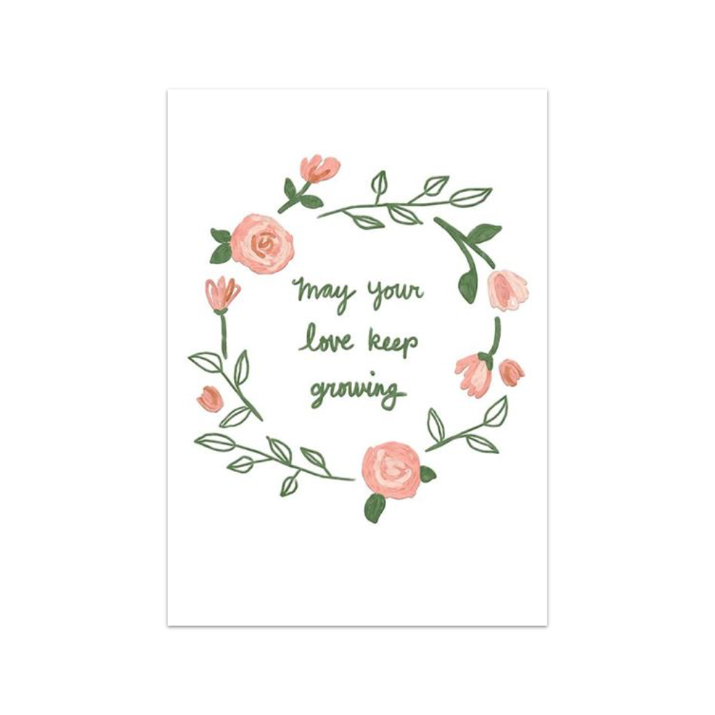 May Your Love Keep Growing Anniversary Card Design Design Cards - Love - Anniversary