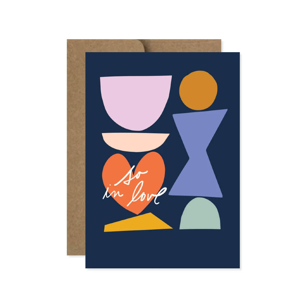So In Love Shapes Anniversary Card Design Design Cards - Love - Anniversary