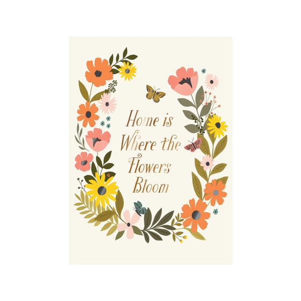 Wildflower Wreath Housewarming Card Design Design Cards - New Home
