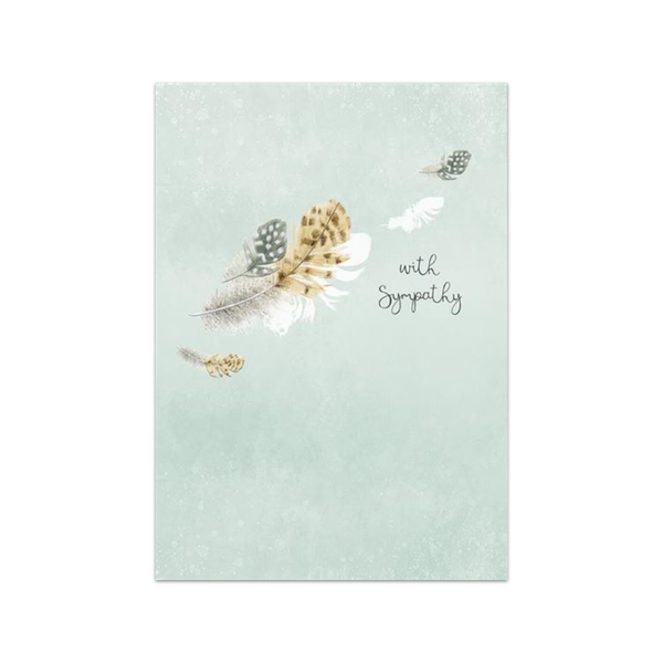 Feathers With Sympathy Card Design Design Cards - Sympathy