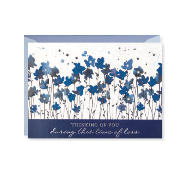 Field Of Watercolor Flowers Sympathy Card Design Design Cards - Sympathy