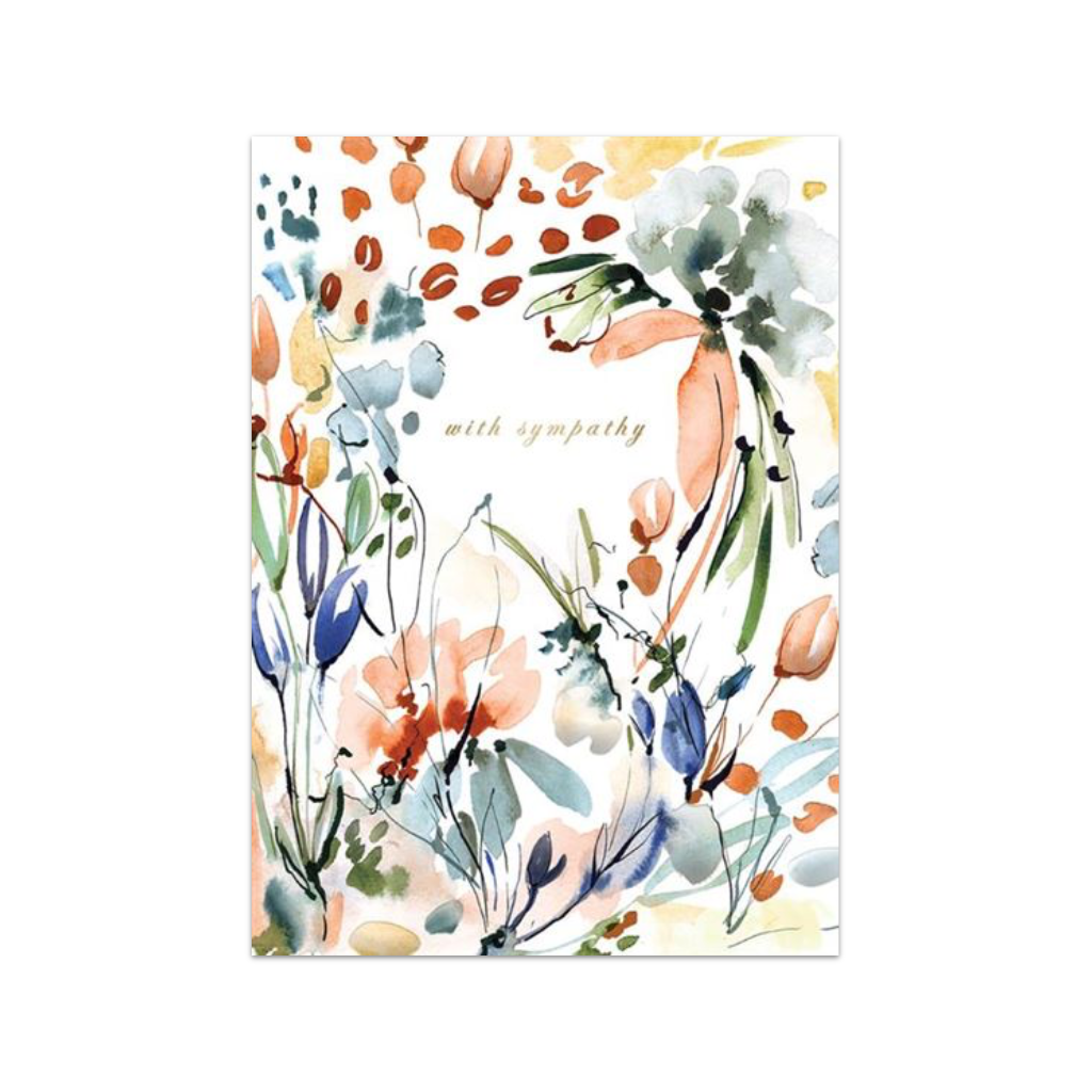 Floral Abstract Sympthay Card Design Design Cards - Sympathy