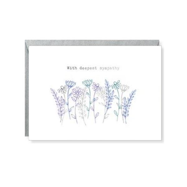 Flowers With Deepest Sympathy Card Design Design Cards - Sympathy