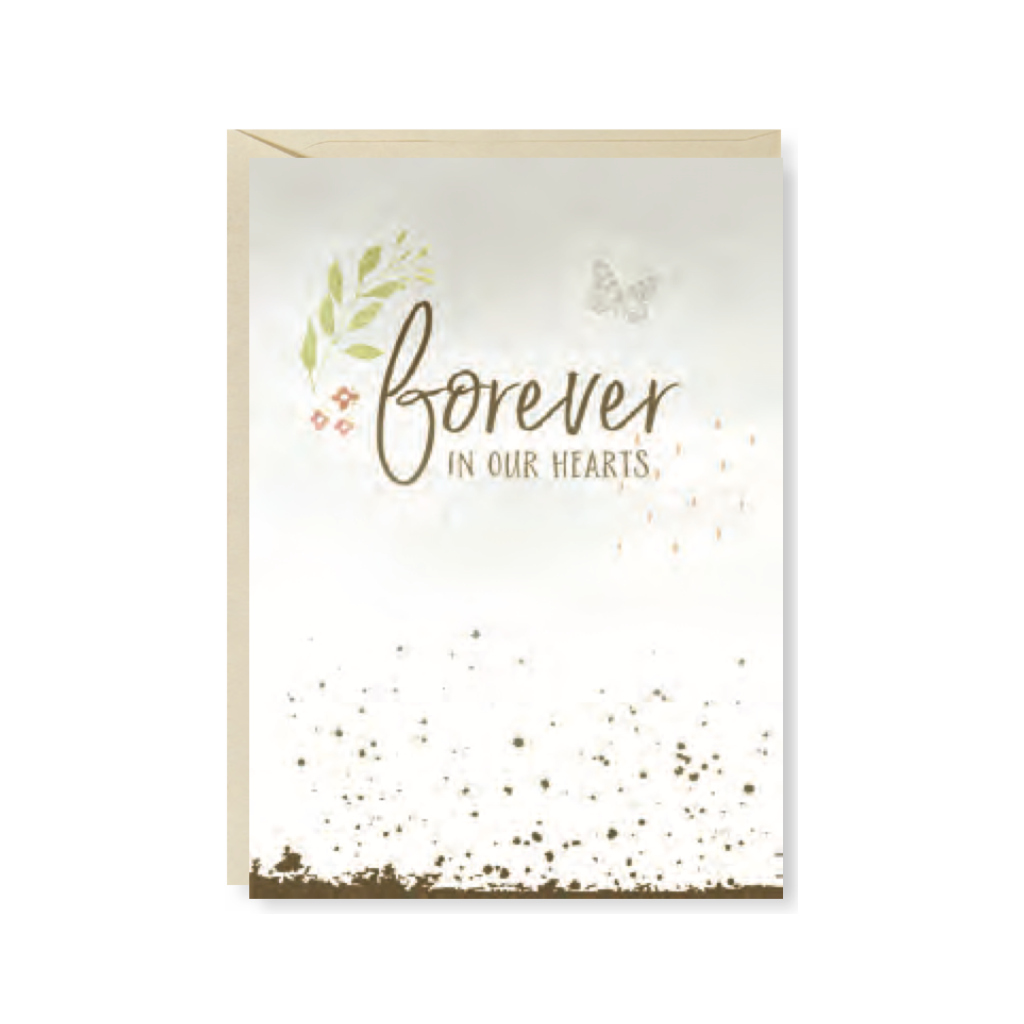 Forever In Our Hearts Card Sympathy Card Design Design Cards - Sympathy