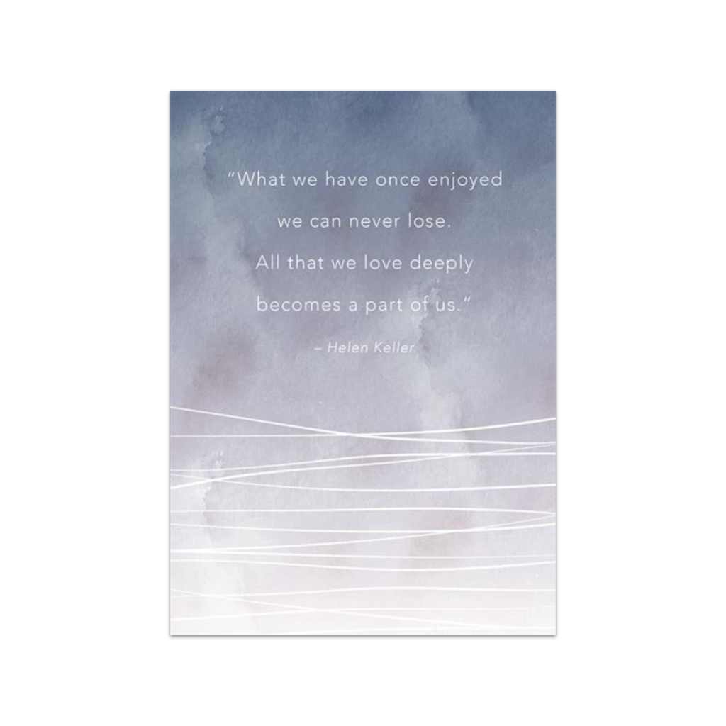 Helen Keller Quote Sympathy Card Design Design Cards - Sympathy