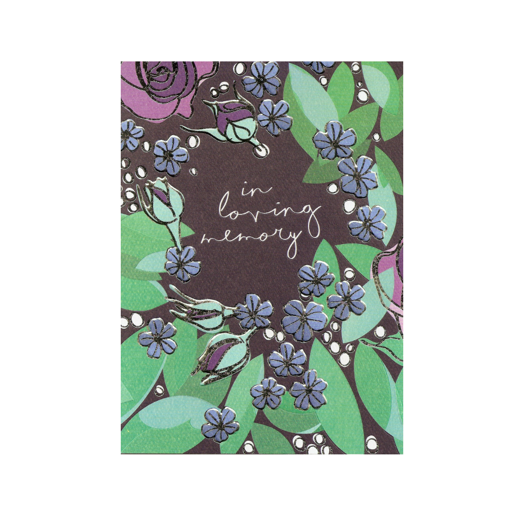 In Loving Memory Flowers Sympathy Cards Design Design Cards - Sympathy