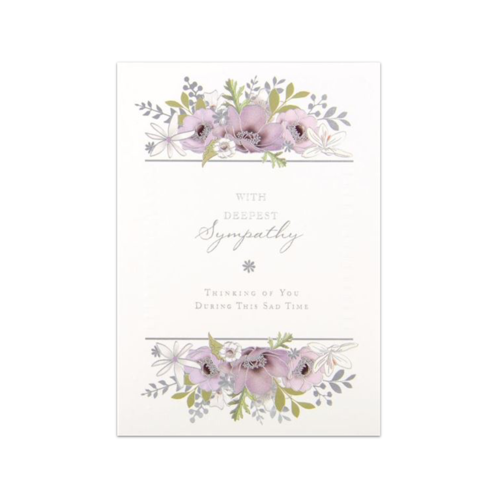 Lavender Bouquets Sympathy Card Design Design Cards - Sympathy