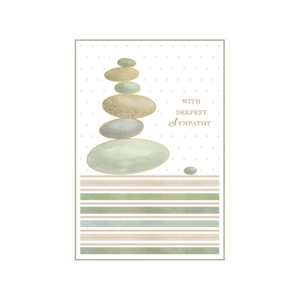 Peaceful Rock Garden Sympathy Card Design Design Cards - Sympathy