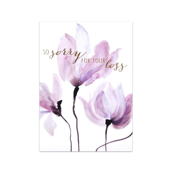 Pink Watercolor Petals From Us Sympathy Card Design Design Cards - Sympathy