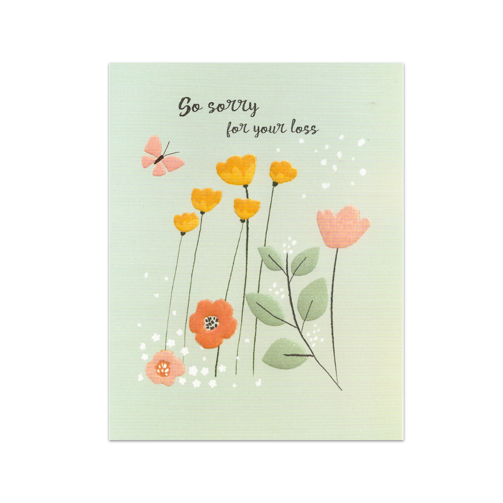 So Sorry Delicate Flowers Sympathy Card Design Design Cards - Sympathy