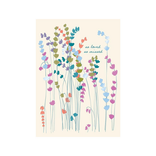 Wistful Florals Sympathy Card Design Design Cards - Sympathy