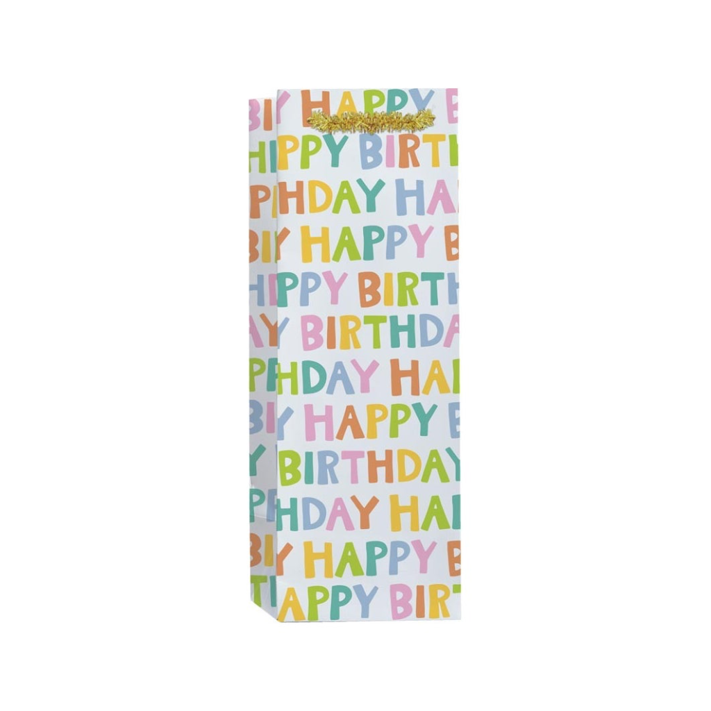 Happy Birthday Galore Bottle Gift Bag Design Design Gift Wrap & Packaging - Gift Bags