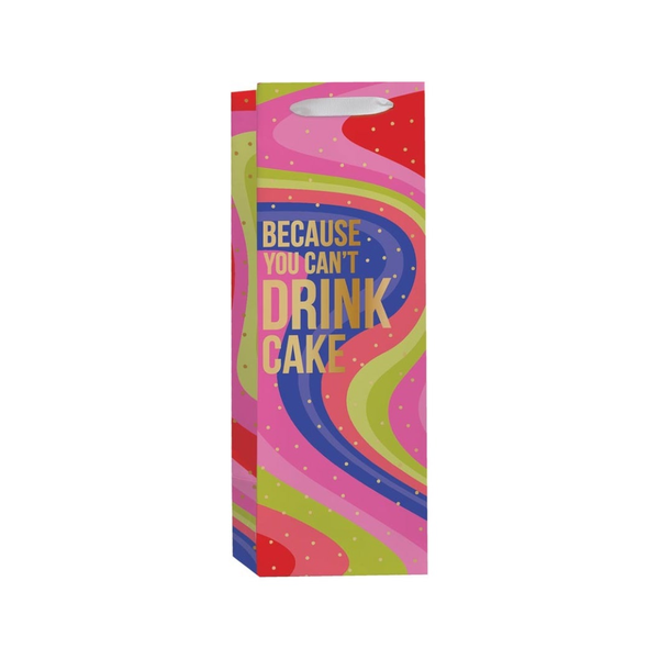 You Can't Drink Cake Bottle Gift Bag Design Design Gift Wrap & Packaging - Gift Bags