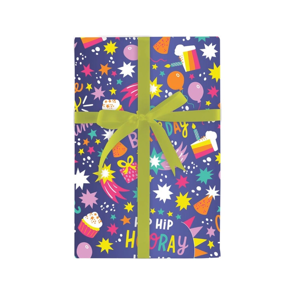 Cosmic Birthday Hooray Gift Wrap Roll Urban General Store