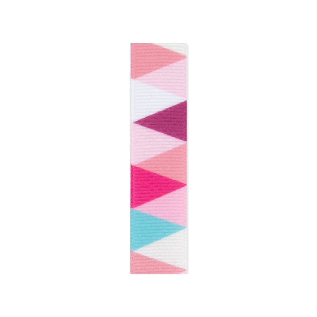 Premiere Ribbon - Pink and Aqua Triangles - 5/8" Design Design Gift Wrap & Packaging