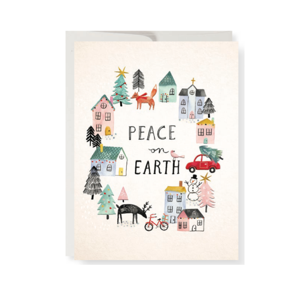 Circle Holiday Village Christmas Boxed Cards Design Design Holiday Cards - Boxed Cards - Holiday