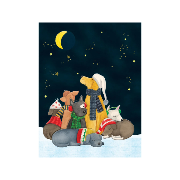 Dog Pile Christmas Cards - Boxed Set Of 20 Design Design Holiday Cards - Boxed Cards - Holiday