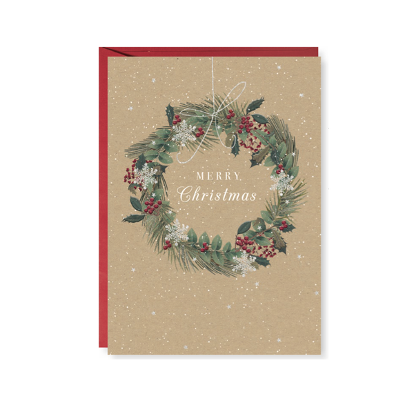 Holiday Hanging Christmas Wreath Christmas Card Design Design Holiday Cards - Holiday - Christmas