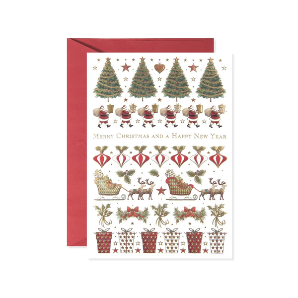 Rows Of Christmas Icons Christmas Card Design Design Holiday Cards - Holiday - Christmas