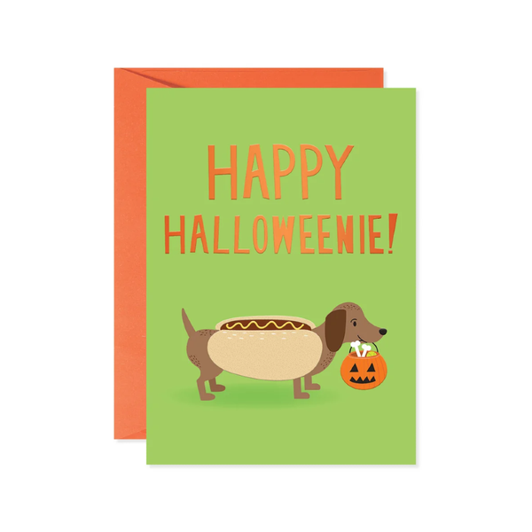 Happy Halloweenie Halloween Card Design Design Holiday Cards - Holiday - Halloween