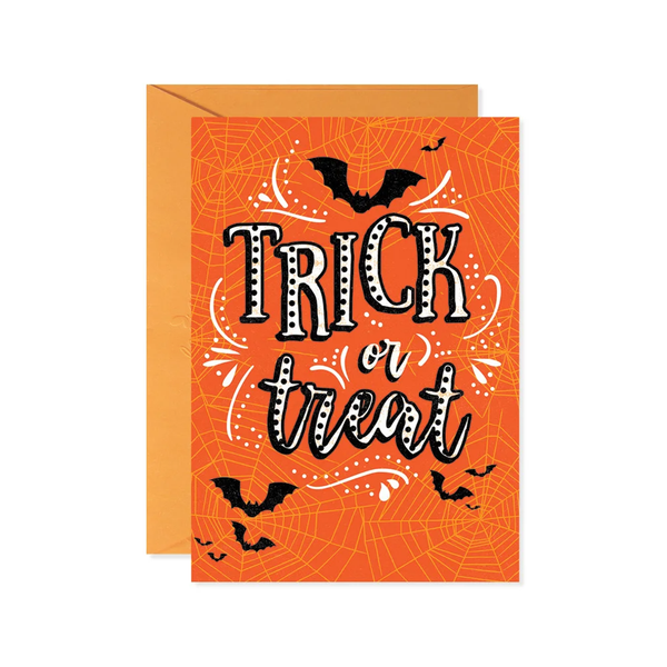 Trick Or Treat Bats Halloween Card Design Design Holiday Cards - Holiday - Halloween