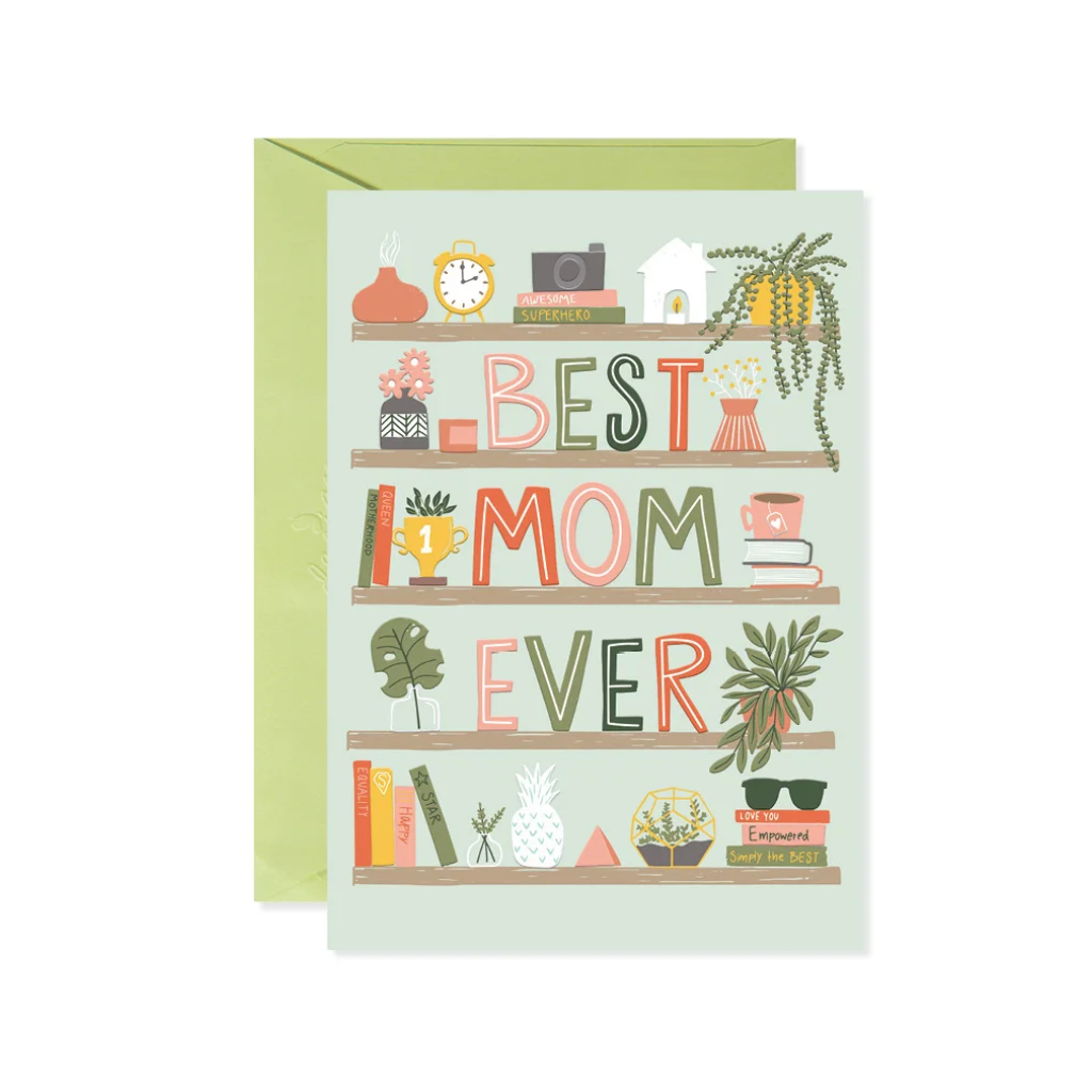 Best Mom Ever Shelf Mother's Day Card Design Design Holiday Cards - Holiday - Mother's Day