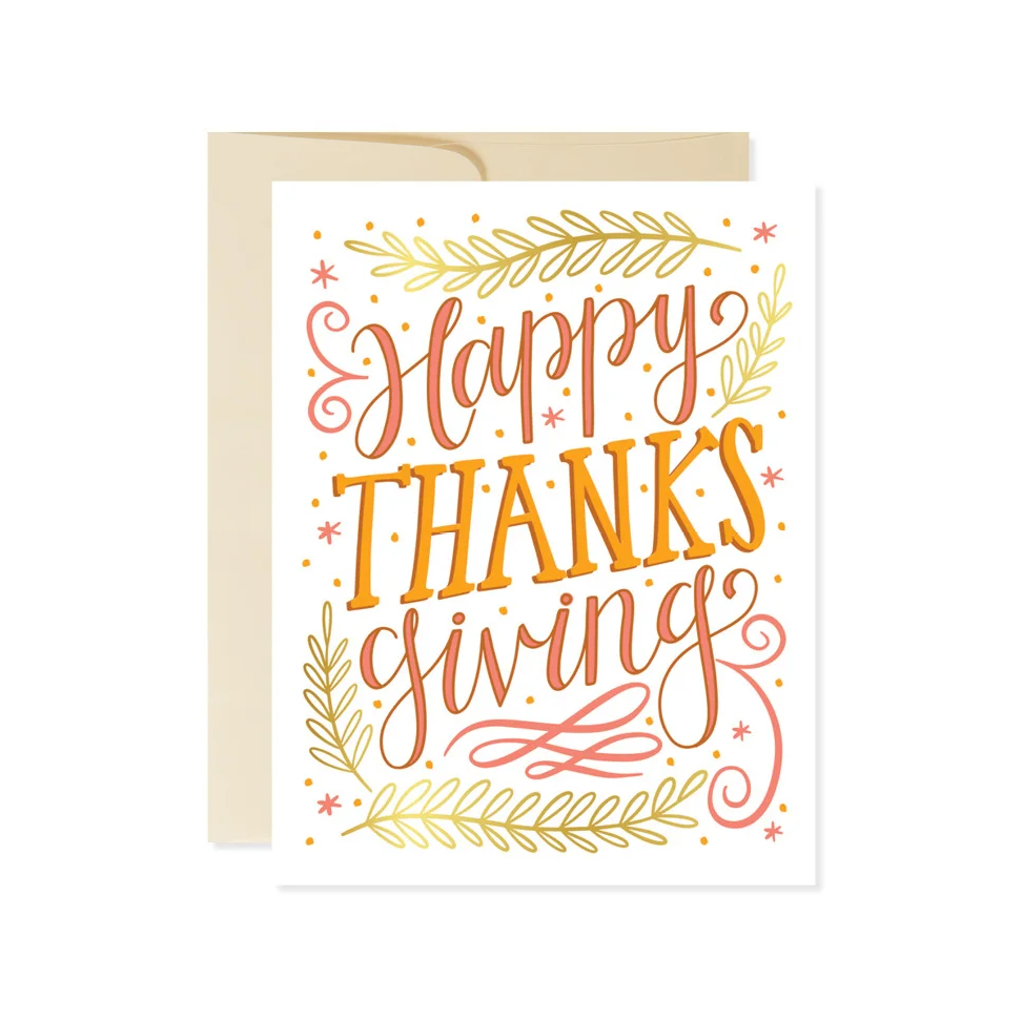Vintage Lettering Thanksgiving Card Design Design Holiday Cards - Holiday - Thanksgiving