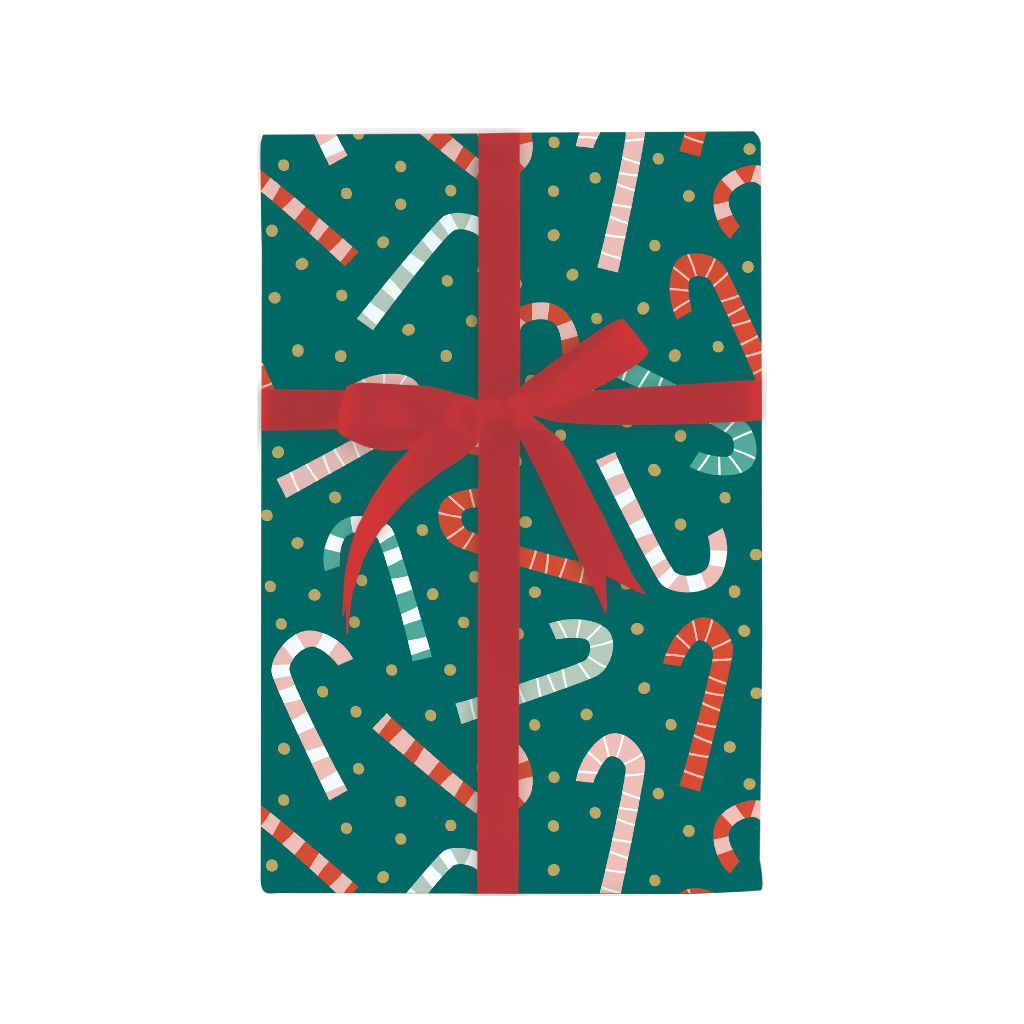 Candy Canes and Confetti Gift Wrap Roll