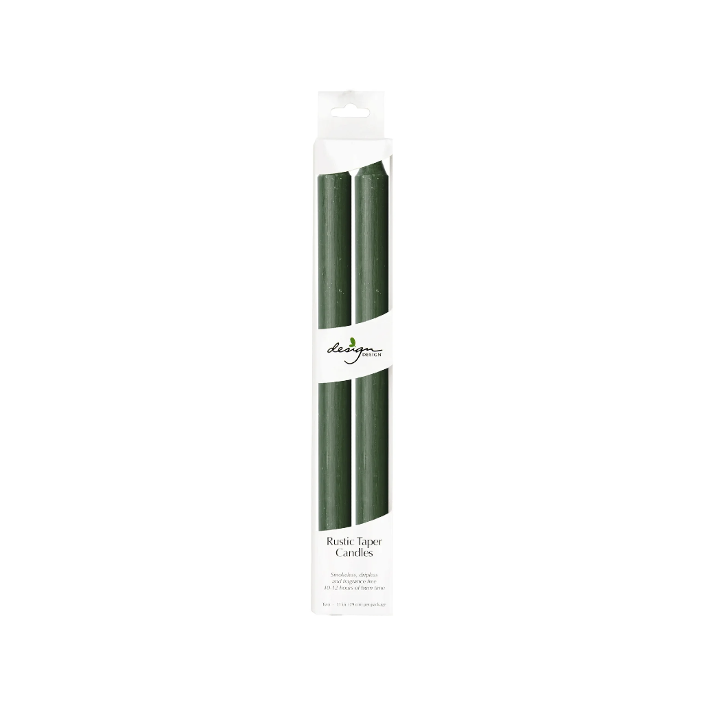 Rustic Taper Candle Forest Green from Design Design Urban General Store