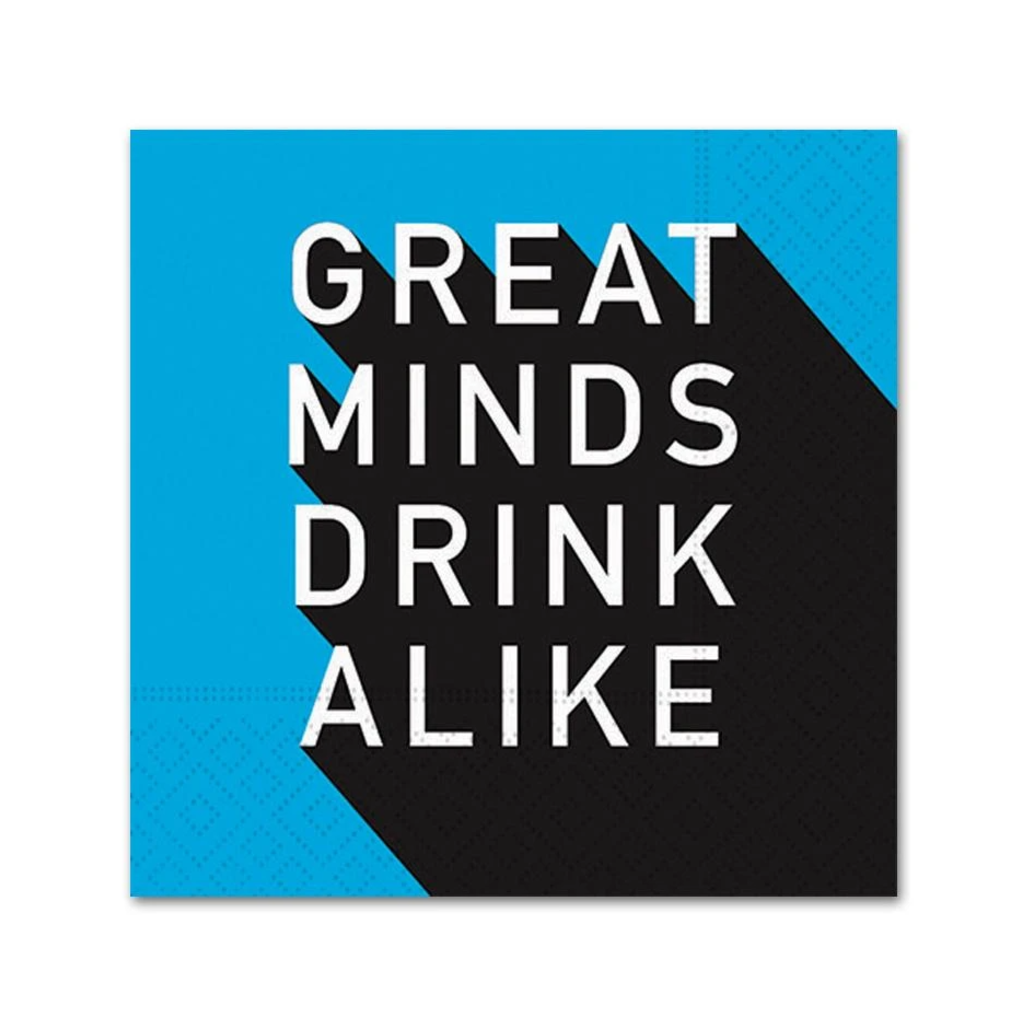 Great Minds Drink Alike Napkins Design Design Home - Barware - Cocktail Napkins